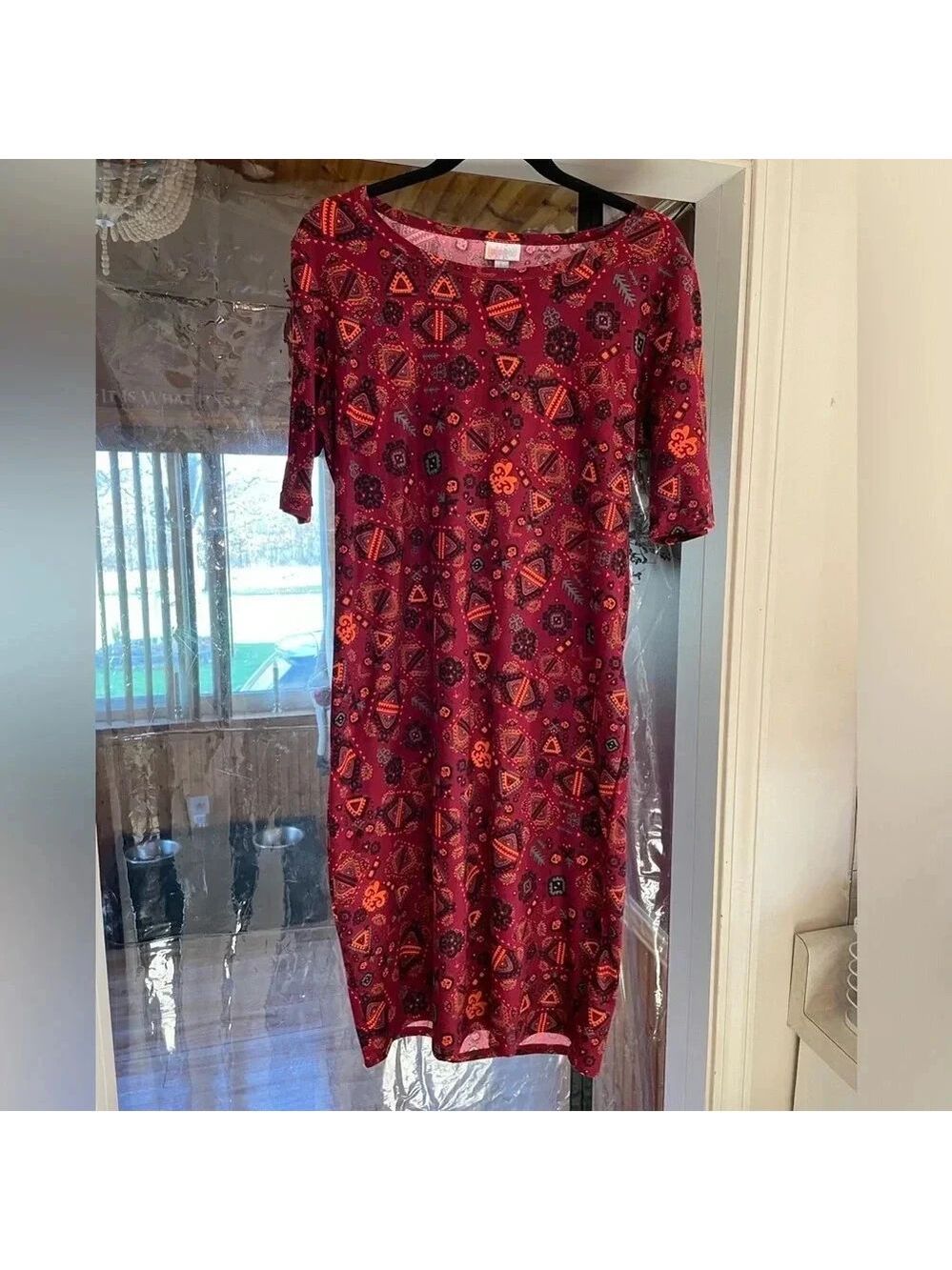 LuLaroe, Burgundy Dress, Sz Large